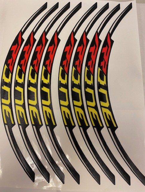 WHEEL STICKER SET FOR FROM ANDREAR TRS RR ANY YEAR (8 PIECES) image